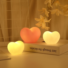 Đèn led trái tim trắng trang trí bánh