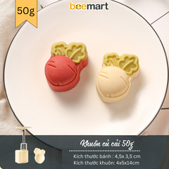Khuôn lò xo 1 mặt hình củ cải 50g