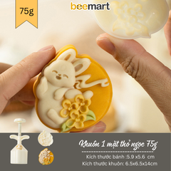 Khuôn trung thu lò xo 1 mặt thỏ ngọc 75g