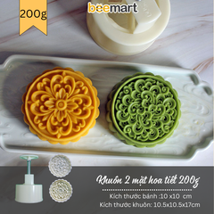 Khuôn trung thu lò xo 2 mặt hoa tiết 200g