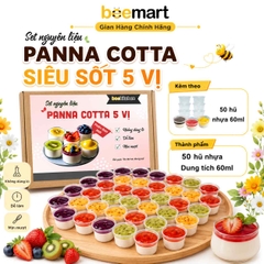 [SNL] Panna Cotta siêu mứt 5 vị (60g mứt mỗi vị + 50 hũ đựng)