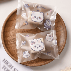 Túi đựng cookies gấu thỏ trắng 7*10 (20c)