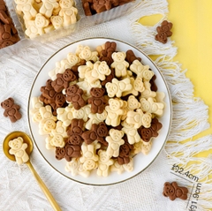 Bánh trang trí gấu trắng nâu 20g