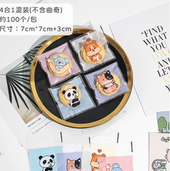 Túi cookies dán mép gấu trúc 7*7 (20c)