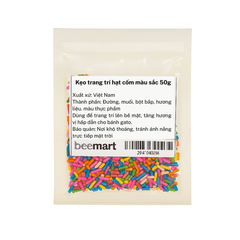 Kẹo trang trí cốm màu sắc 50gr