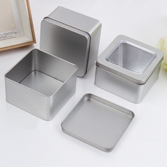 Hộp thiếc vuông nắp trong 9x9x5,5cm