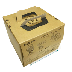 Hộp gato quai xách kèm đế hình gấu size 28cm