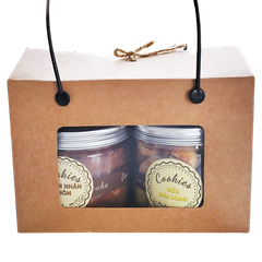 Hộp giấy kraf có quai xách mẫu số 4 (12.5x18.8x9.2cm)