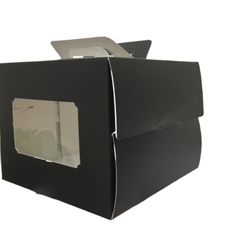 Hộp gato quai xách kèm đế lót màu đen 30cm