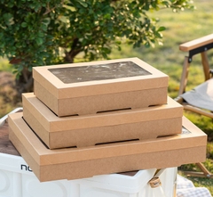 Hộp kraft cứng đựng bánh/đồ picnic 31x45x8cm (10 bộ)