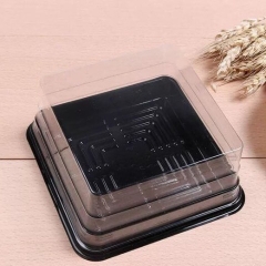 Hộp pet vuông XY12-12 đế đen đựng bánh 250gr (50c)