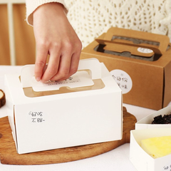 Hộp quai xách màu trắng chữ nhật 16*11*9cm