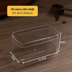 Hũ nhựa mica chữ nhật JL001 280ml