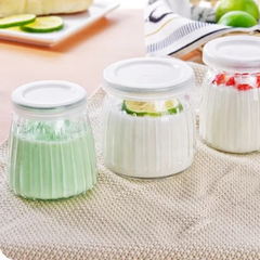 Hũ sữa chua sọc 200ml (kèm nắp nhựa)