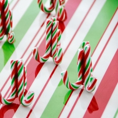 Kẹo gậy đường Giáng sinh màu xanh 12cm