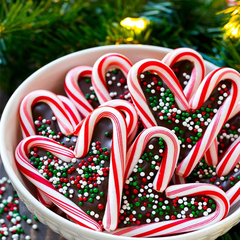 Kẹo gậy đường Giáng sinh màu đỏ 12cm