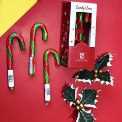 Hộp 5 kẹo gậy đường giáng sinh màu xanh 12cm