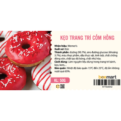 Kẹo trang trí cốm hồng 50g