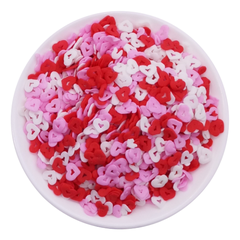 Kẹo trang trí tim trắng, hồng, đỏ có lỗ 50g