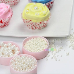 Kẹo trang trí bi trắng ngọc trai mix size 50g