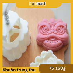 Khuôn trung thu lò xo đầu Lân 1 mặt