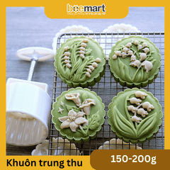 Khuôn trung thu lò xo 4 mặt hoa linh lan