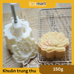 Khuôn trung thu lò xo 150gr 1 mặt hoa sen