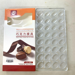 Khuôn làm socola bonbon elip có vân viền 32 hình No2167