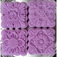 Khuôn trung thu lò xo 4 mặt hoa vuông 75g