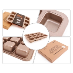 Khuôn nướng bánh 12 ô vuông Chefmade WK9149