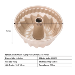 Khuôn nướng bánh Chiffon xoắn UniBaker 7 inch