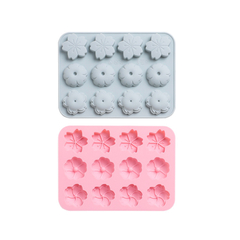 Khuôn silicon đổ socola 12 viên hình hoa đào