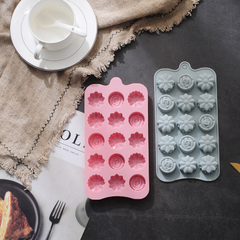 Khuôn silicon đổ socola 15 viên hoa hỗn hợp