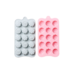 Khuôn silicon đổ socola 15 viên hoa hỗn hợp