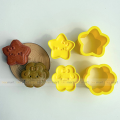 Khuôn nhấn bánh trung thu bông hoa ngộ nghĩnh