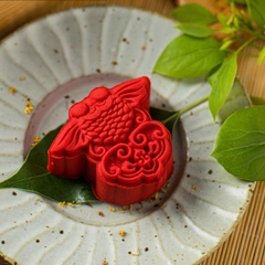 Khuôn trung thu lò xo 1 mặt cá vàng đuôi quạt 75g