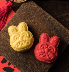 Khuôn trung thu lò xo 1 mặt thỏ múa lân 50g