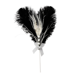 Lông vũ ngọc trai đen trang trí bánh