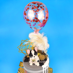 Lông vũ ngọc trai trắng trang trí bánh