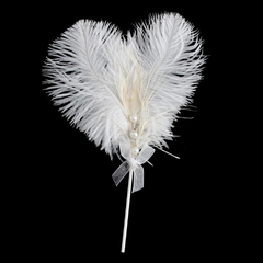 Lông vũ ngọc trai trắng trang trí bánh