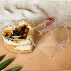 Ly nhựa đựng bánh mousse hình trái tim 6x7cm WH55 (5 cái)