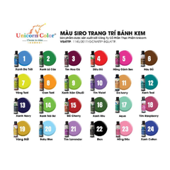 Màu thực phẩm Siro Unicorn Xanh Teal N12 60g