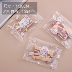 Túi đựng cookies mèo trắng 7*10 (20c)