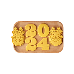 Set 4 khuôn cookie 2024 năm Rồng