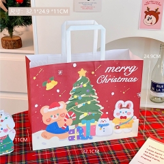 Túi giấy đựng quà họa tiết gấu Merry Chrismas 24*32cm (10c)