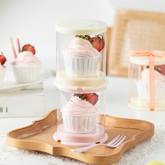 Hộp mica đựng cupcake 1 bánh 11x9cm