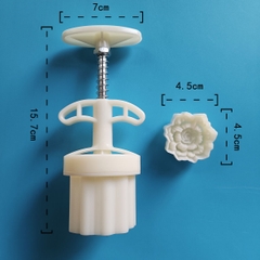 Khuôn trung thu lò xo 2 mặt sen tuyết 50g