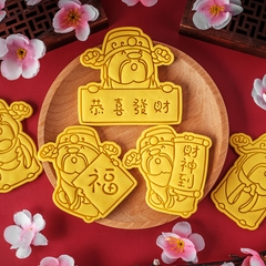 Set 5 khuôn cookie Thần Tài