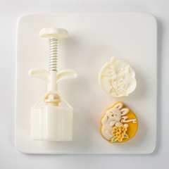 Khuôn trung thu lò xo 1 mặt thỏ ngọc 75g