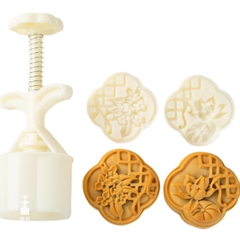 Khuôn trung thu lò xo 2 mặt họa tiết hình thoi 75g